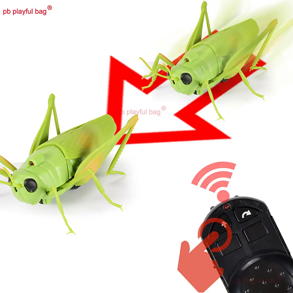 Electric Toys Infrared Remote Control Simulation Grasshopper Insect Model Prank Fun RC Creative Kids Toy Christmas Gift VG190