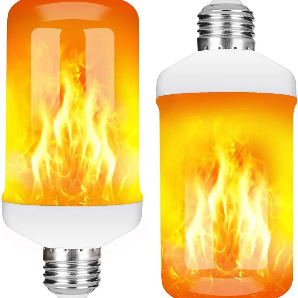 

LED Flame Bulbs E27 E26 E14 B22 85-265V 220V 110V LED Flame Effect Fire Light Bulb 12W Flickering Emulation Decor LED Lamp