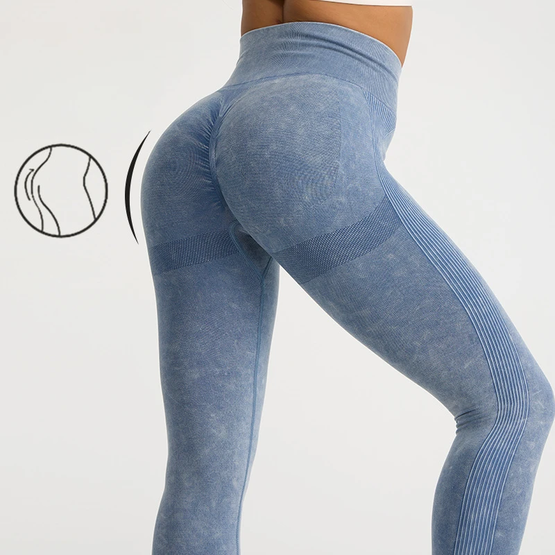 

Women Tie dye Gym Leggings Seamless Booty Pants Sports Fitness High Waist Workout Sexy Yoga Legging