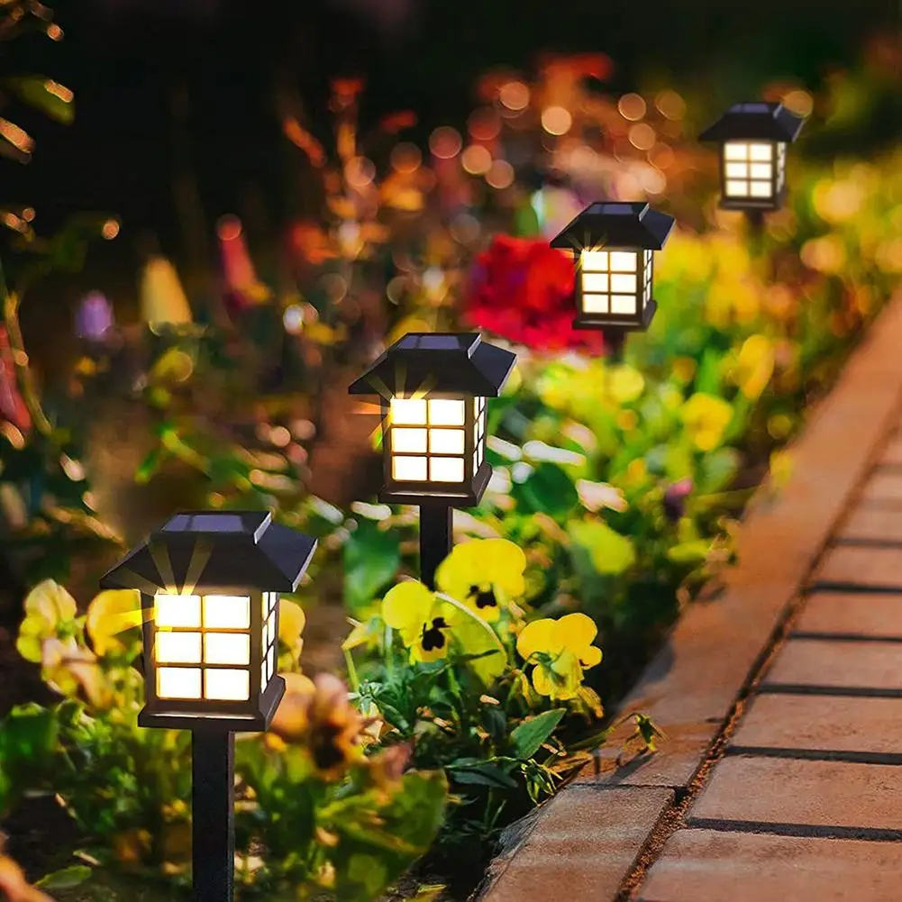 6pcs/8pcs Led Solar Pathway Lights Waterproof Outdoor Solar Lamp For Garden Patio Yard Driveway Walkway