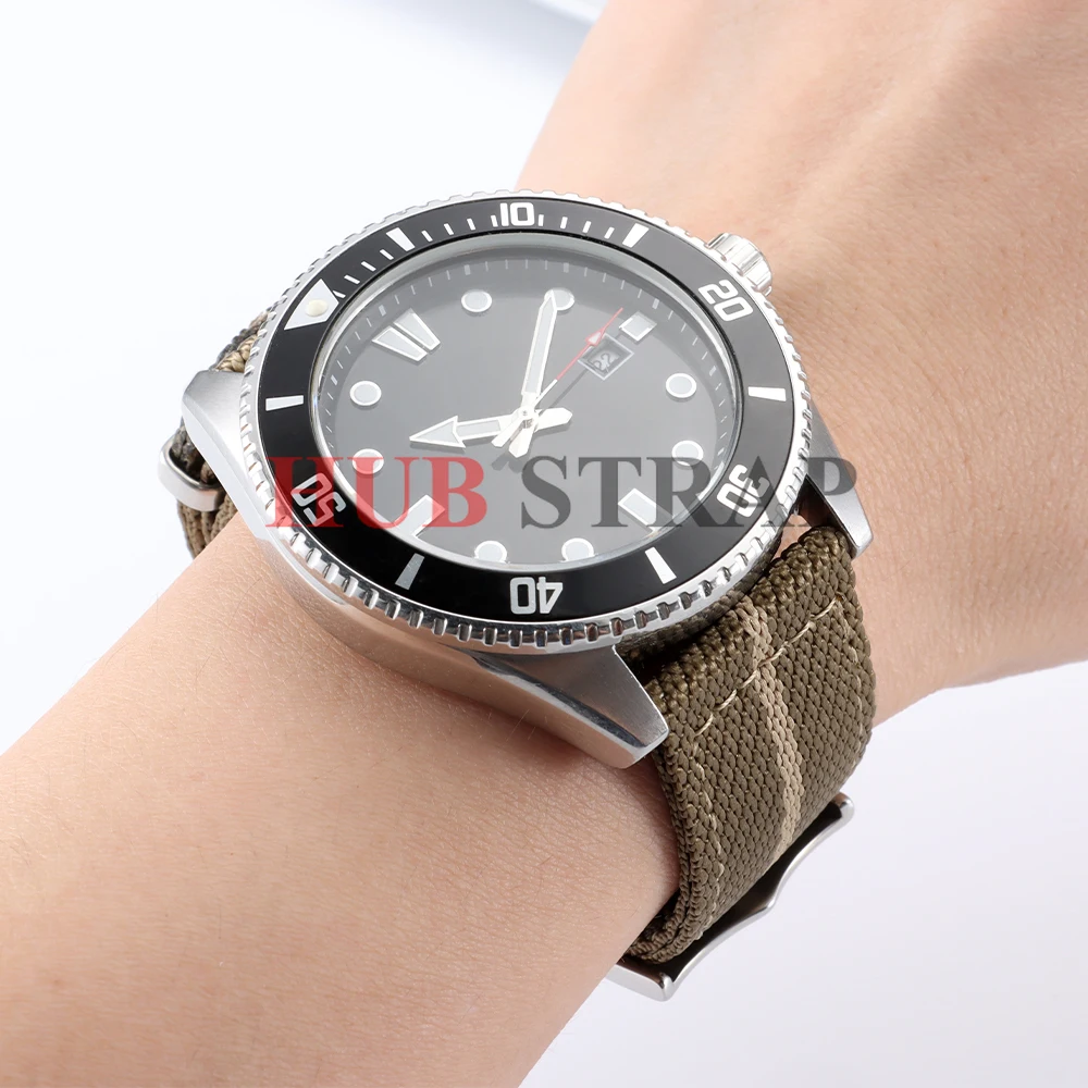 Nylon Woven Canvas Quick Release Watch Strap for Men - Military Sport Style, 20/22mm Adjustable Bracelet