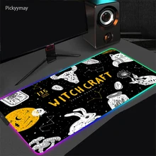 

RGB Witches Moon Tarot Mouse Pad Large PC Gamer Keyboard Desk Mat Gaming Accessories Carpet Computer Table Laptop Mousepad LED