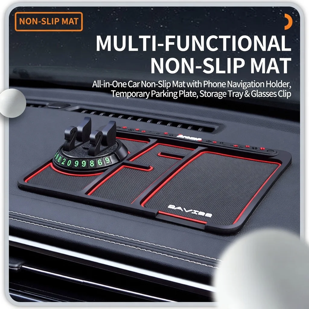 Versatile Non-Slip Dashboard Silicone Car Mat & Phone Holder