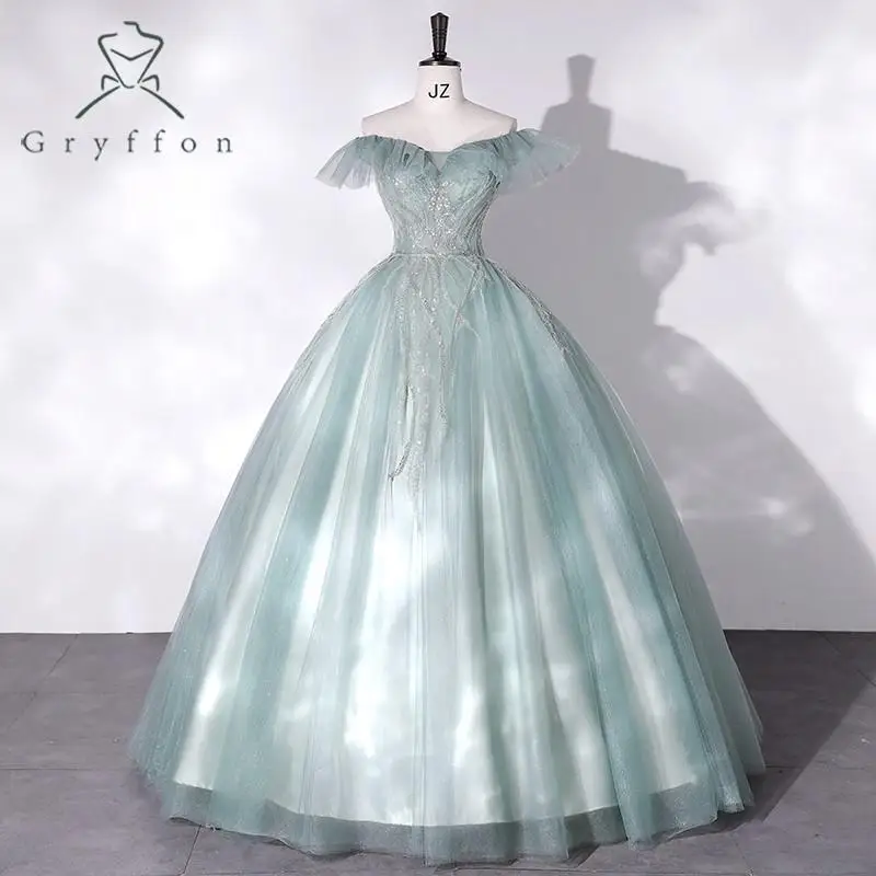 

Новинка, Роскошные платья с бисером, классическое бальное платье, блестящее платье, реальное фото, бальное платье для выпускного вечера