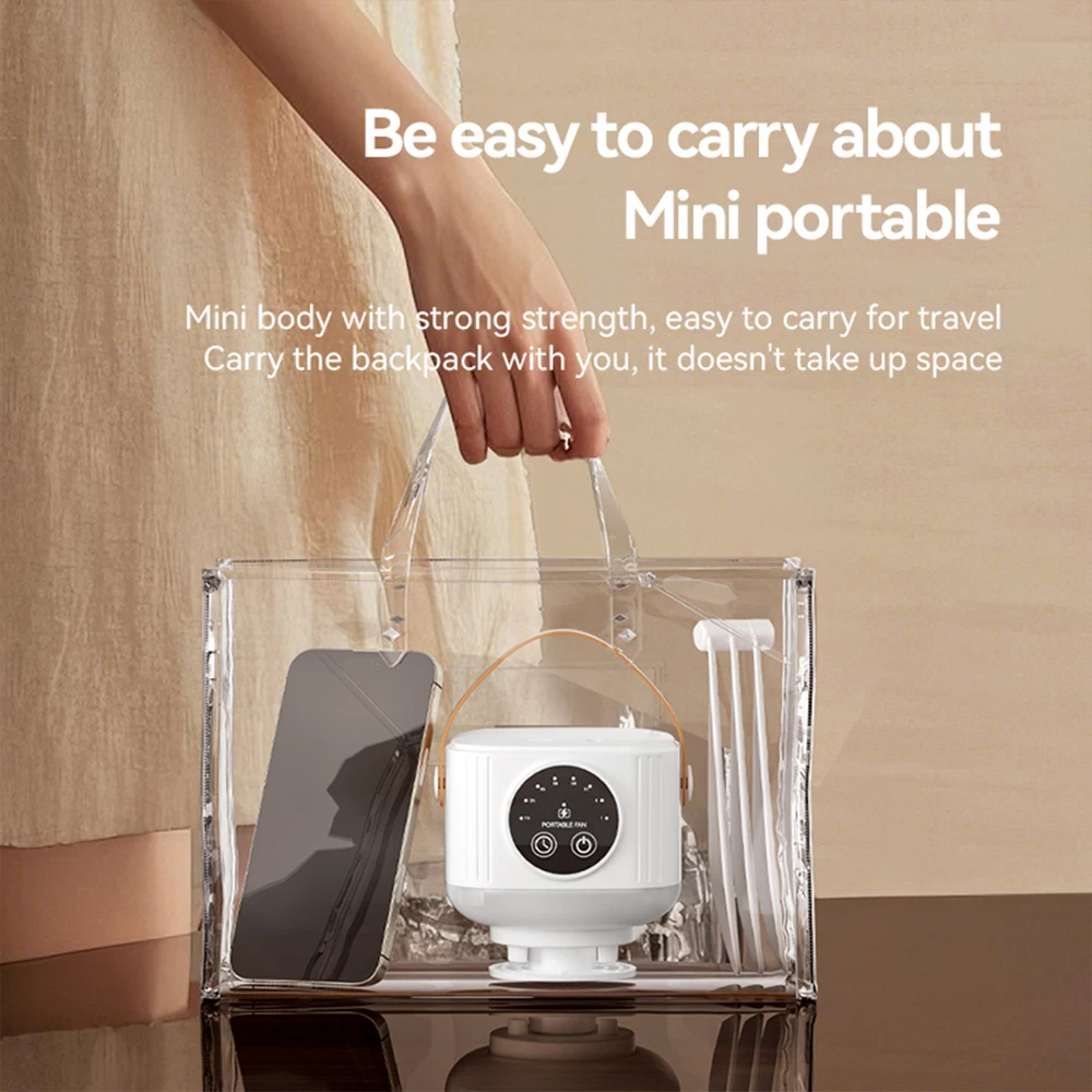 Mini Ceiling Fan USB Rechargeable Large Wind Fan Removable Blades Night Lamp Lighting 7200mAh Capacity Household Outdoor Fan