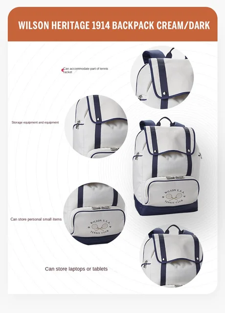 Tennis Racquet Bag Wilson 1914 Heritage Tennis Bag Holds 12