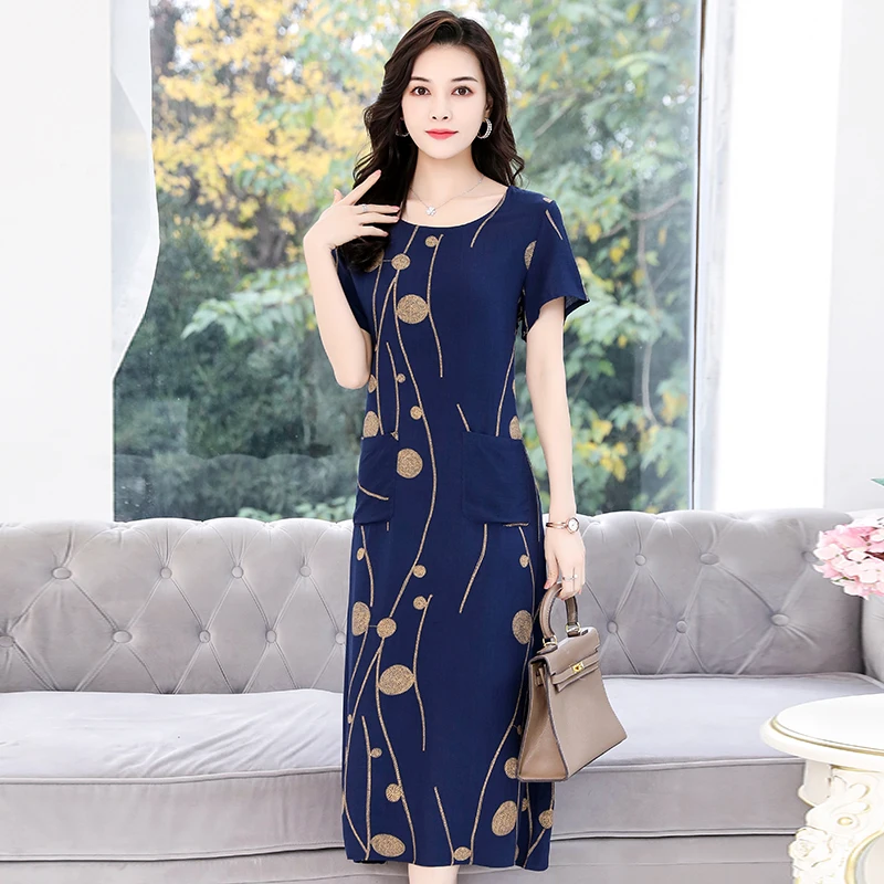 Elegant Dresses For Women Casual Boho Loose Vintage Woman