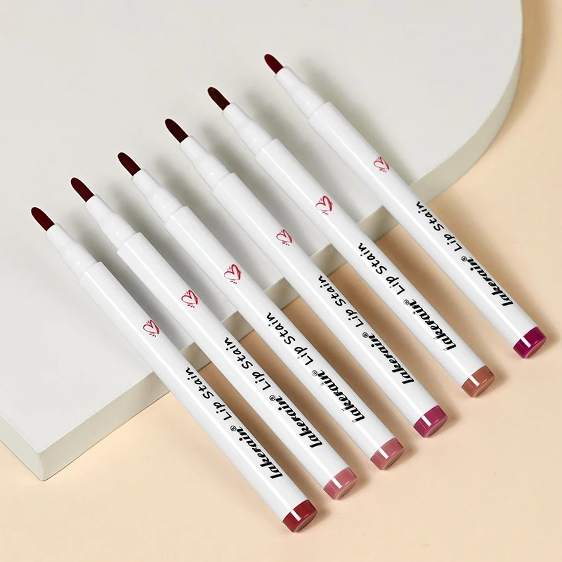 Lip Stain Matte Liquid Lip Stain Marker Pencil Long Lasting Waterproof Non Stick Cup Dye Natural Outline Plumping Contour