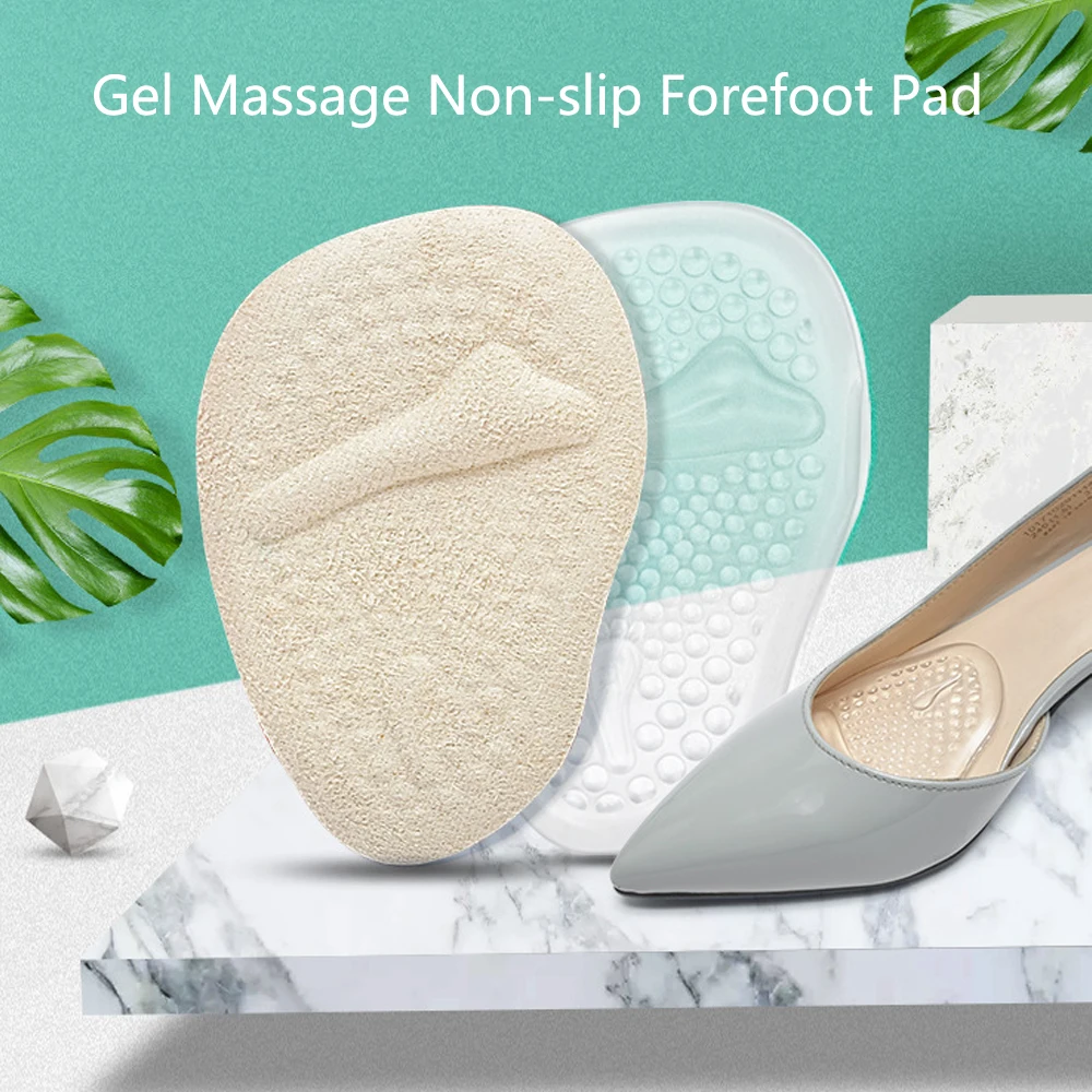 Silikon-Mittelfuß-Fußpolster für Schuhe rutschfeste Gel-Vorfußpolster Damen-High-Heels Sandalen Schmerzlinderung Einlegesohlen ganztägiges Tragen – Detail 1