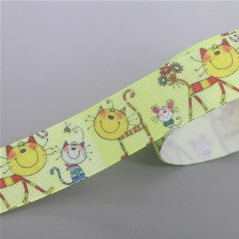7/8'' 5yards Cat Dog Paw Printed Grosgrain Ribbon Accessories Material Headwear Decoration DIY Sewing Craft ribbon decoration ribbon supplies grosgrain ribbon sewing ribbon