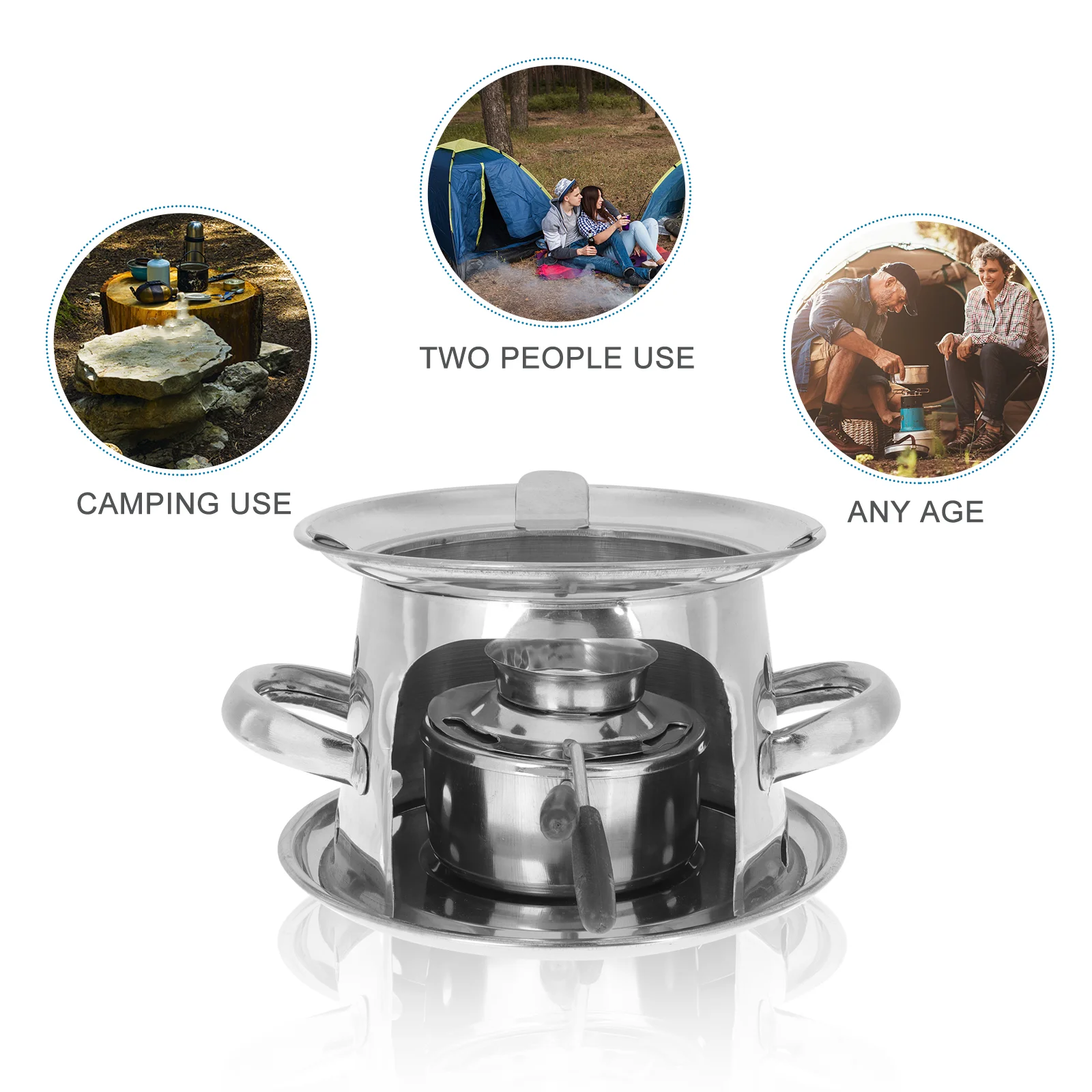 

Fire Boiler Camping Burner Firepl Portable Burner Bracket Stainless Steel Pot Furnace