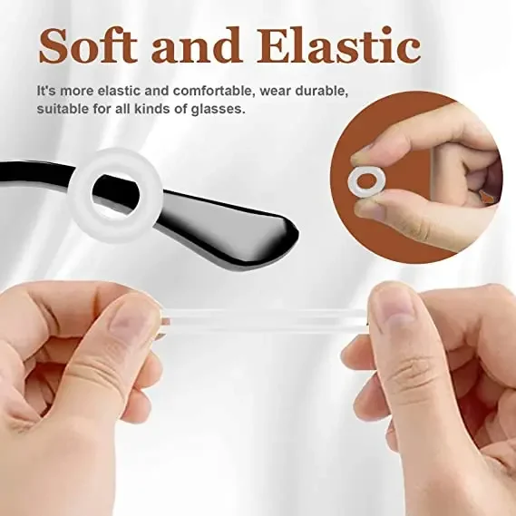 Silikon Klar Anti-slip Ohr Haken Brillen Zubehör Grip Anti-herbst Brillen Halter Gläser Bein Ohr Hülse Halterung verschluss – Detail 12