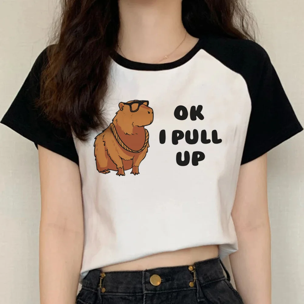 

capibara t shirt men summer top male comic clothing