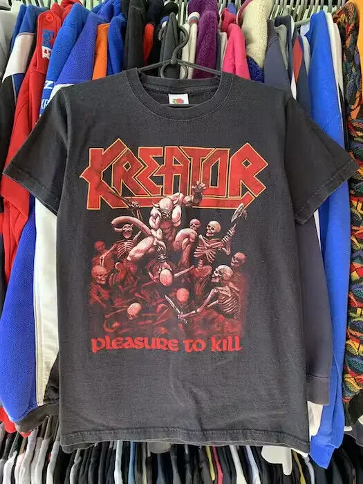 

Винтажная Футболка KREATOR с удовольствием K I L, футболка с принтом AN26969