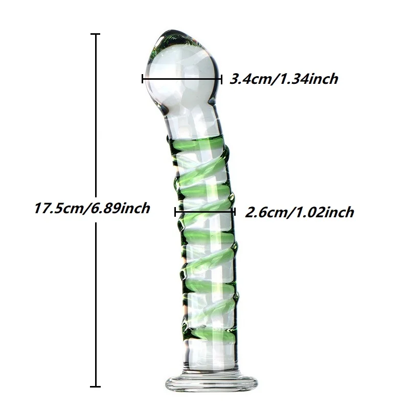 Crystal Glass Realistic Dildo Penis Erotic Female Masturbator Sex Toy Anal Butt Plug G-Spot Stimulator for Women