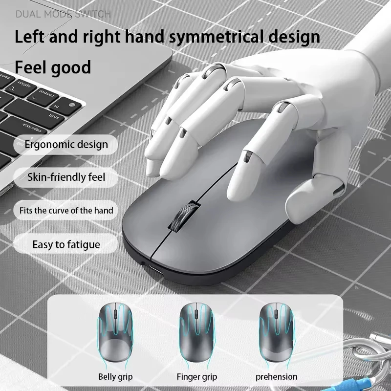 OnePlus Dual-Mode Silent Ergonomic Wireless Mouse with Type-C Charging