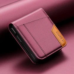 Premium Flip Leather Phone Case with Wallet Card Holder and Book Cover Design - Samsung Z FLip 6 (Red)
