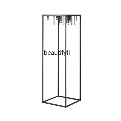 

Modern Minimalist Coat Rack Floor Clothes Rack Vertical Bedroom Movable Metal Storage Rack