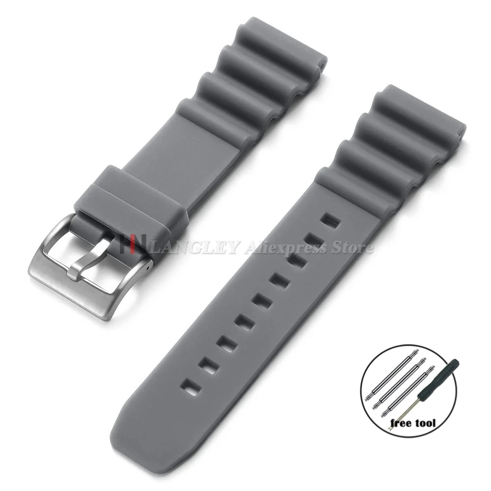Unisex Sport Waterproof Silicone Watch Strap with Pin Buckle