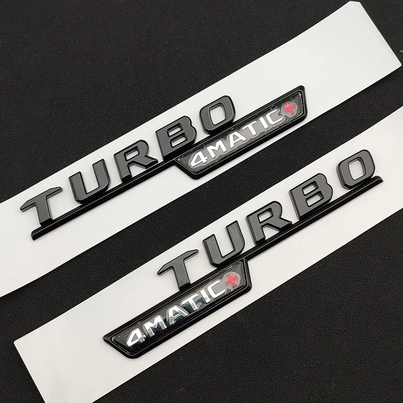ABS Black 3d Letters For Car Fender Badge Turbo 4matic Emblem Logo Mercedes Benz E53 AMG W213 W212 Trunk Stickers Accessories