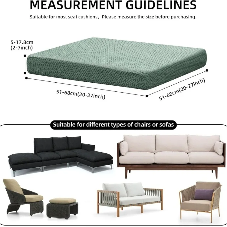 Housses de coussin de canapé en tissu jacquard extensible