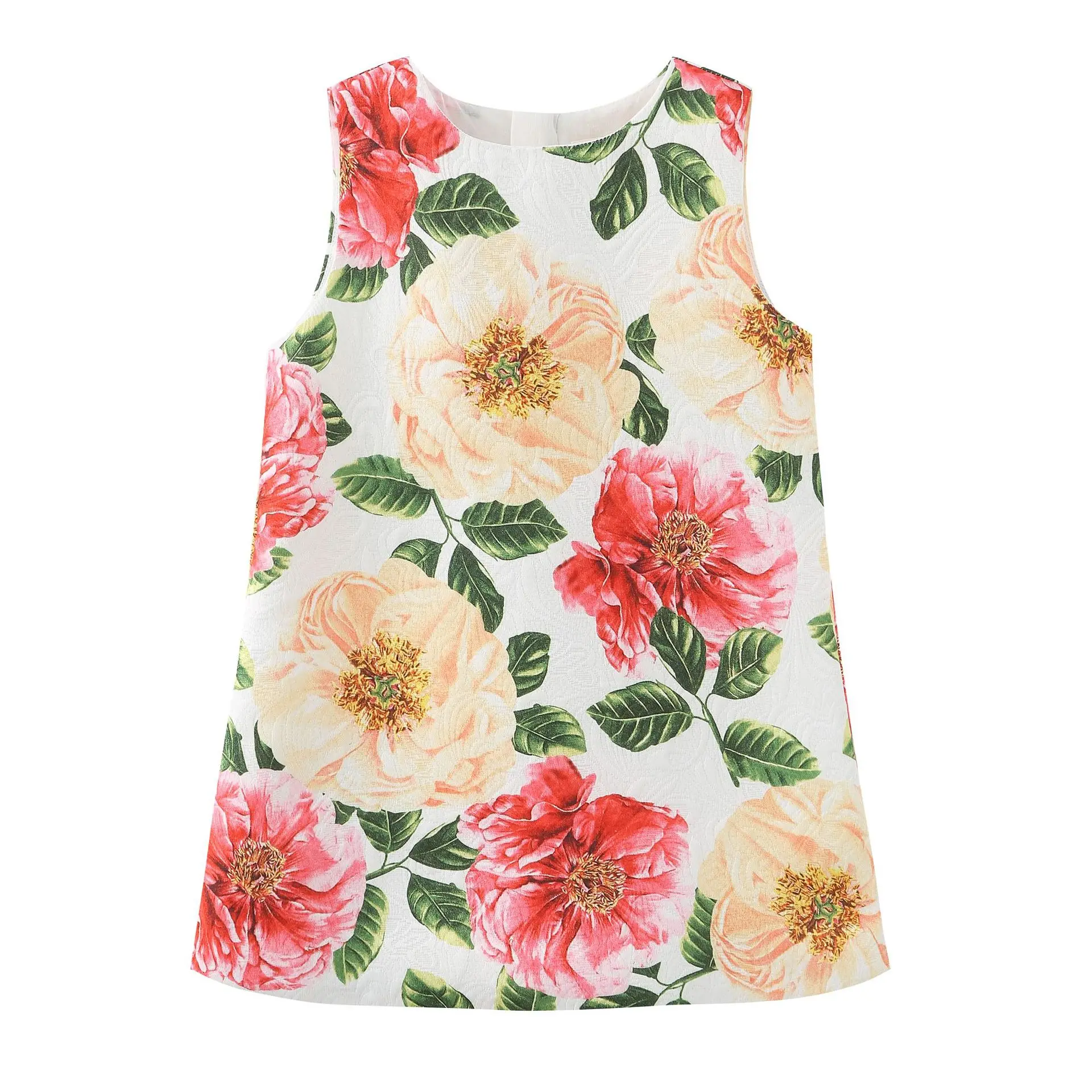 Girls Princess Dress Summer Kids Clothes Printed European Style Party Birthday Toddler Dresses