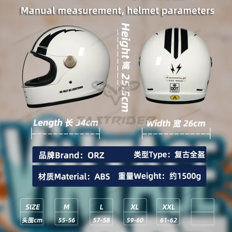 ���ο� ORZ ������� ��� Cascos Para Motos Hombres Retro Full Face Dot ���� ����Ŭ�� ĸ