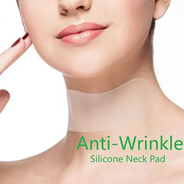 Silicone neck pad for wrinkle reduction and skin rejuvenation. Perfect for anti-aging skincare routines to improve skin elasticity and smoothness around the neck area.