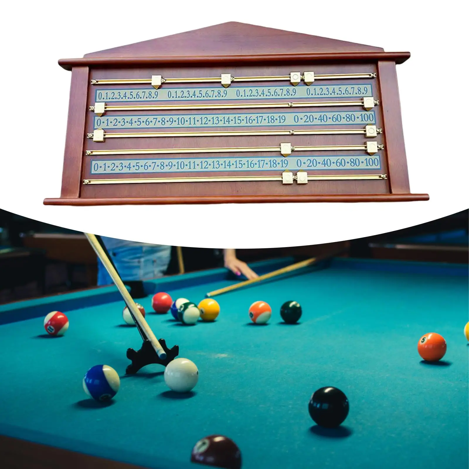 Wooden Snooker Billiard Score Board, Scoreboard Billiard Score Keeper For Snooker Game Player Accessories - Snooker and Billiard Accessories