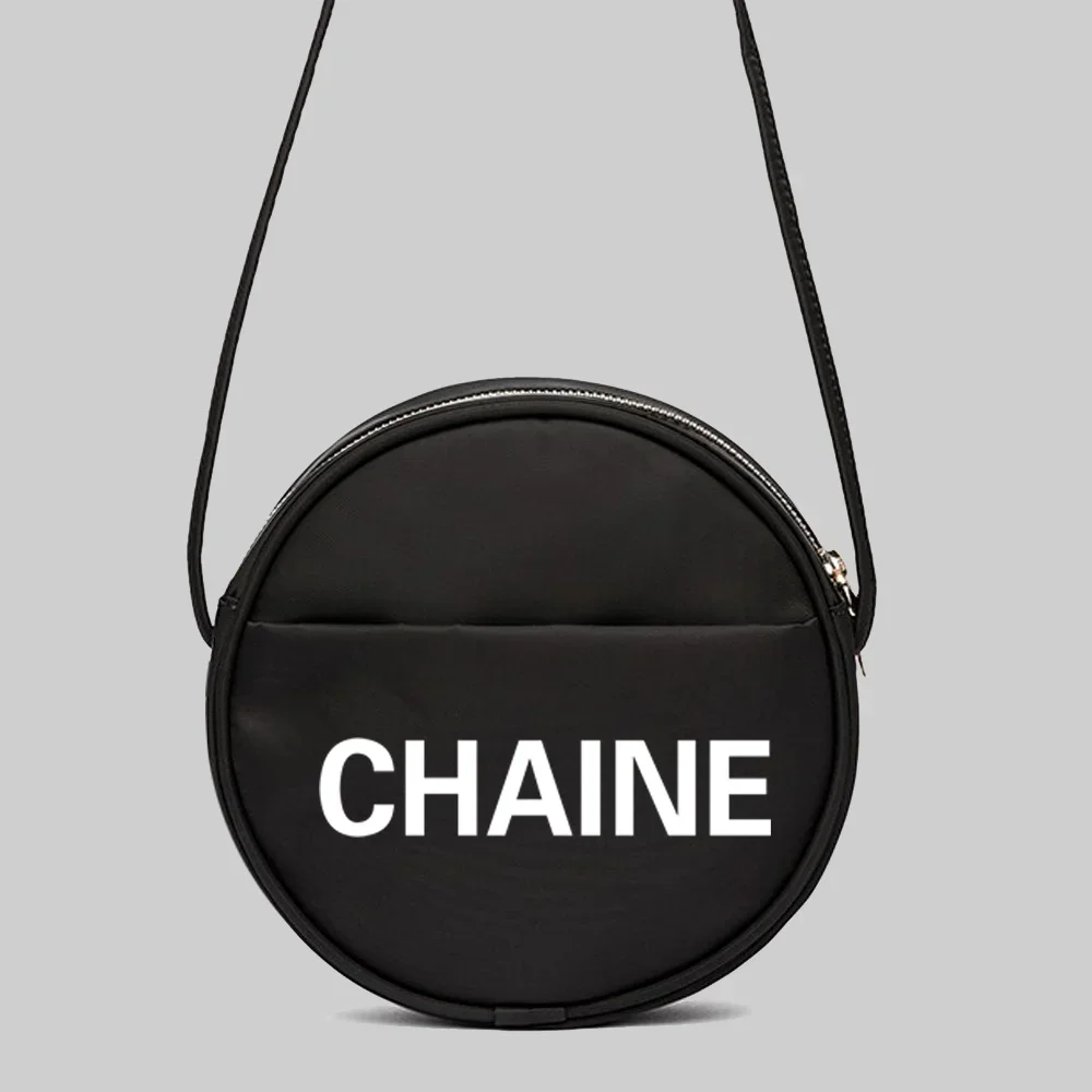 Crossbody Bag Female Bags Round Bag Woman Canvas Cosmetics Organizers Bags Walls Pattern Series Ladies Commuter Messenger