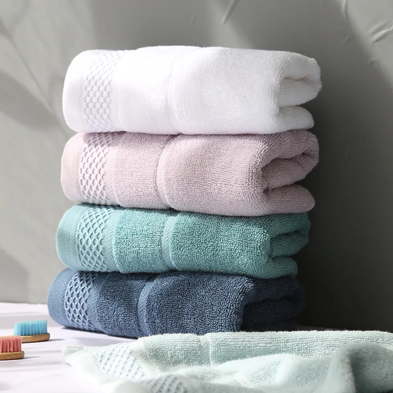 

1Pc Household Bathroom Cotton Face Towel 35x75cm Soft And Breathable Cotton Terry Hand Towel