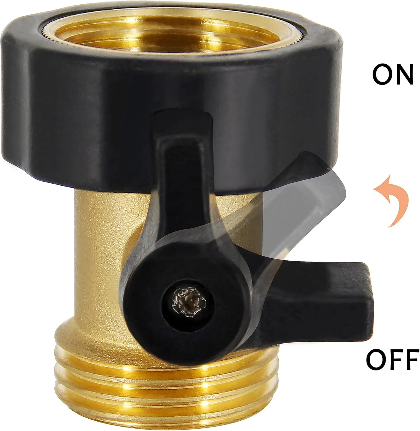 【Best SKU活动价 Guaranteed】 Bulk orders only. Contact customer service.One-way Brass Hose Connector with Valve Garden Hose Shut-off Valve.