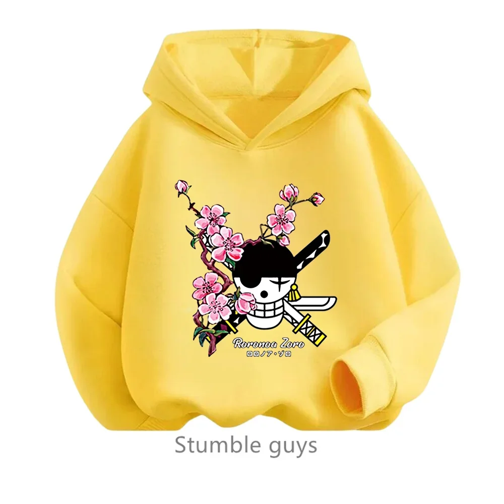 thumbnail image 1 of Sudadera con capucha de Anime One Pieces, ropa para niños, ropa para primavera y otoño para niñas, sudadera con dibujos animados de Luffy Zoro, traje para adolescentes, camisetas con capucha de Sonic, 1 of 5
