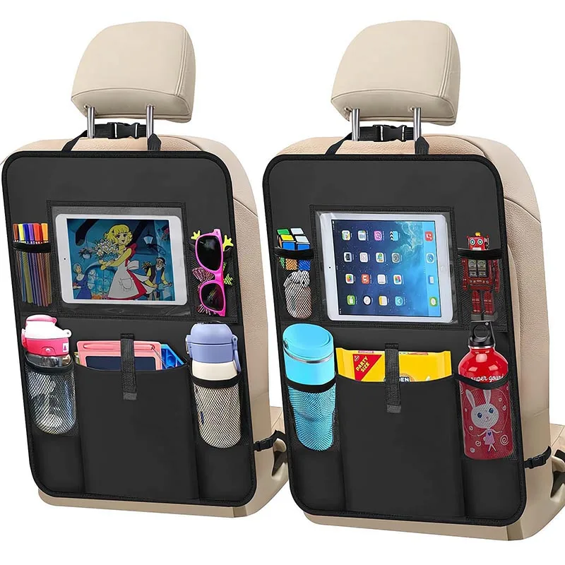 Car Seat Back Pocket Storage Bag Car Multi-functional Storage Bag with Tablet Holder 1