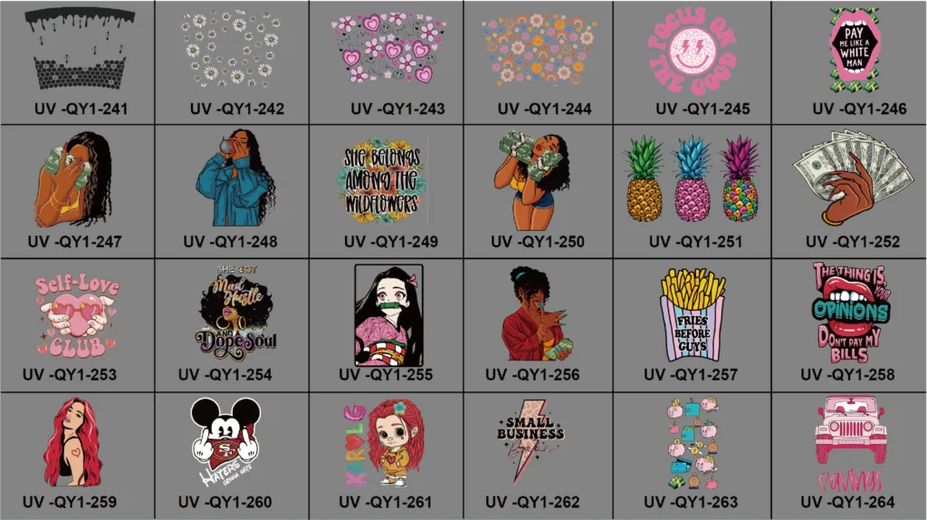UVDTF Transfer Israel Pattern Cartoon Sticker Glass Label Crystal O5K7