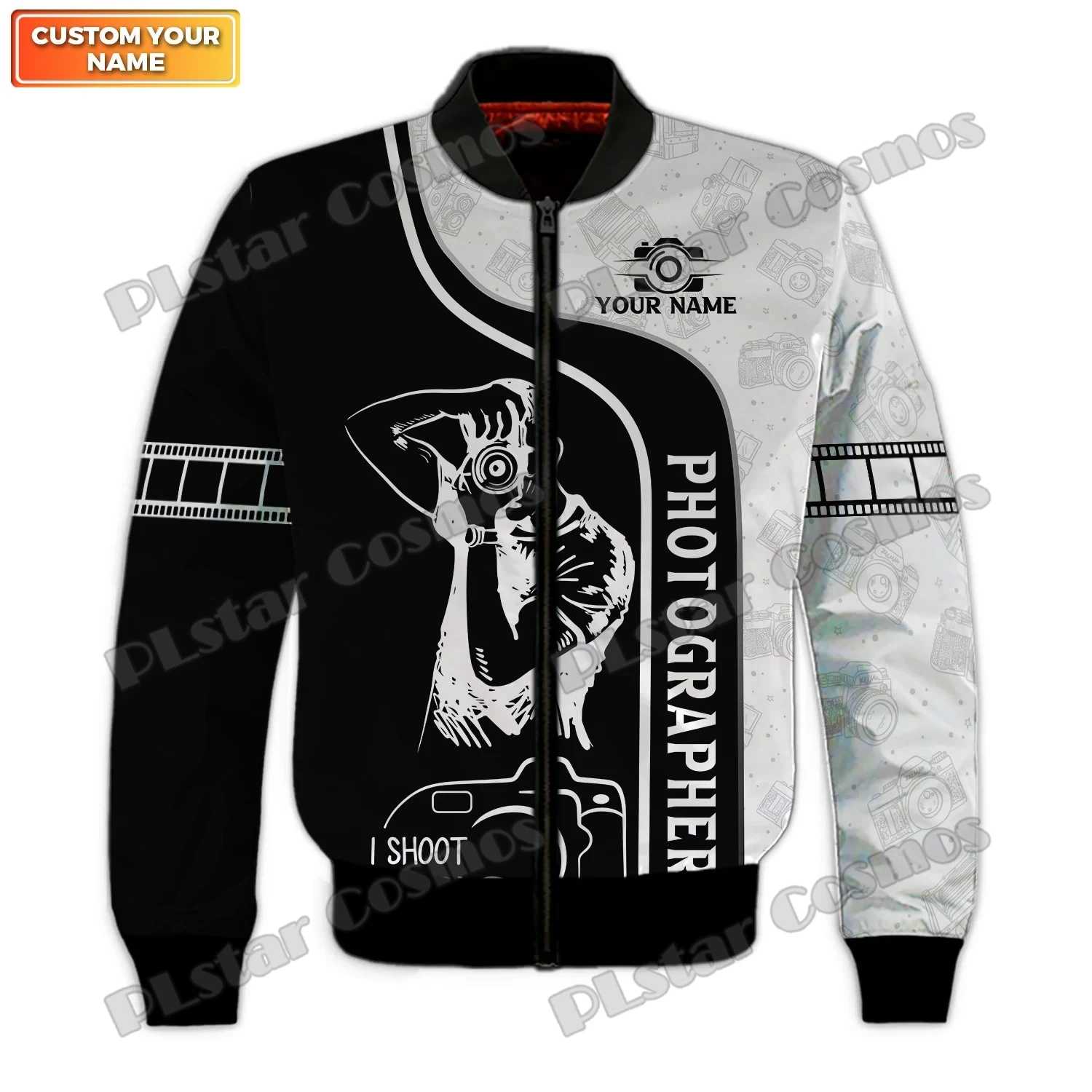 Videographer Custom Camera Tools 3D All Over Printed Men's Bomber Jackets Winter Unisex Casual warm thick Zipper Jacket FXU07 mexico coat of arms custom name 3d all over printed mens bomber jackets winter unisex casual harajuku zipper jacket coat fjk01