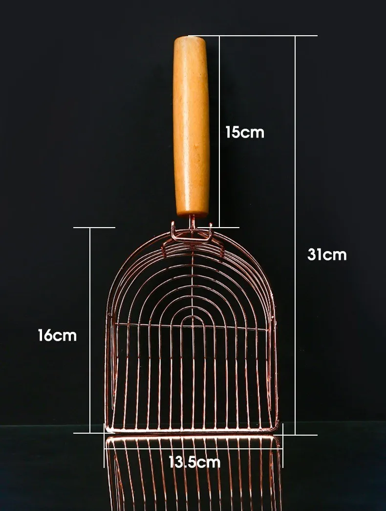 Self-Cleaning Cat Litter Shovel Stainless Steel Metal Scooper