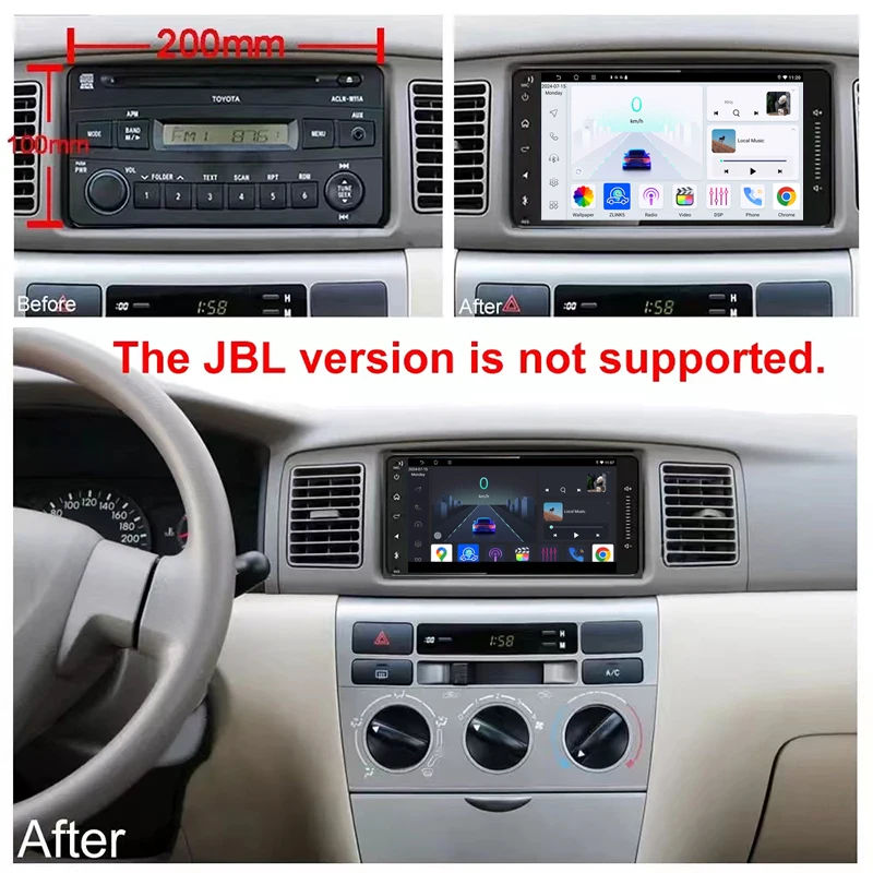 トヨタ ランドクルーザー70/76用 7インチCarplay Android 13搭載 カー