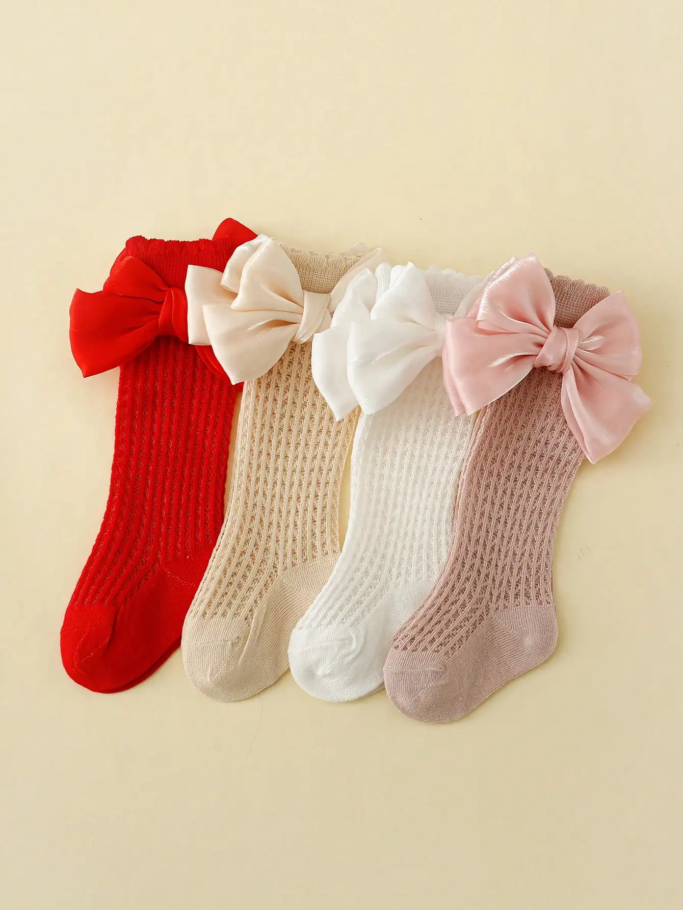 Kids Socks for Girls 0-7Years 4Pairs