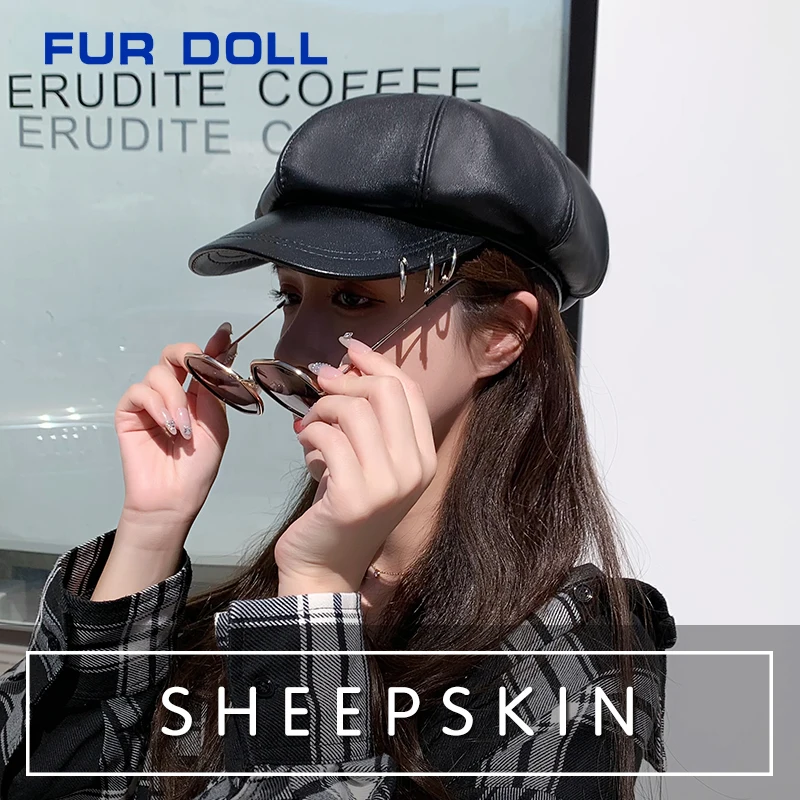 

Sheepskin octagonal hat