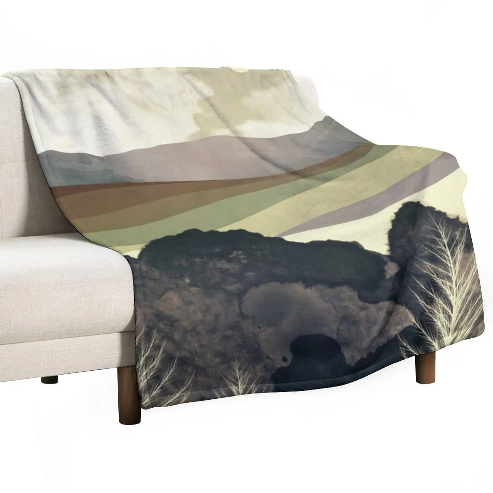 

Retro Afternoon Throw Blanket Flannel Fabric Fashion Sofa Blankets