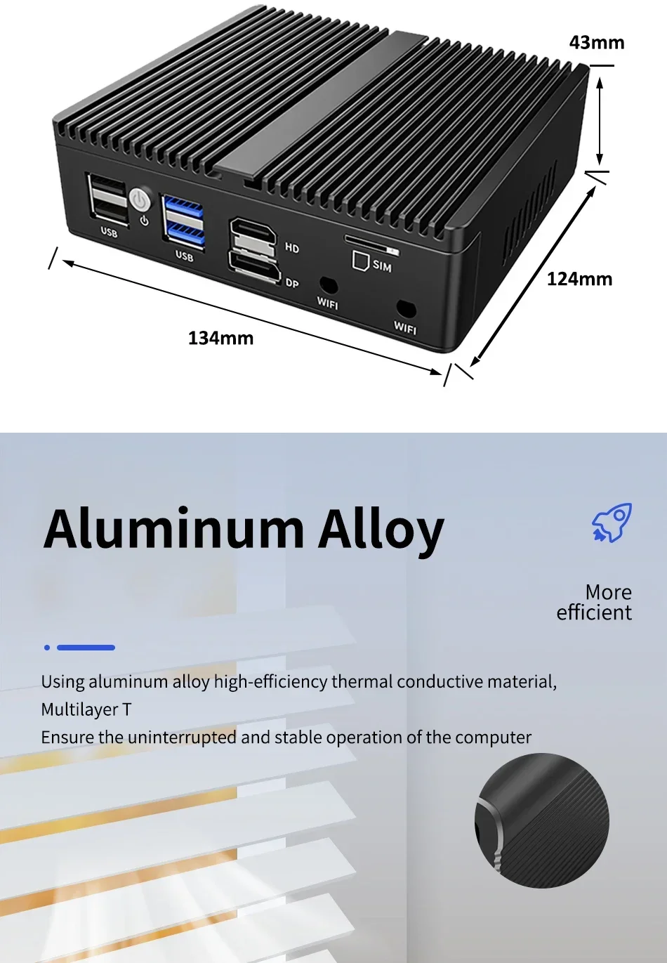 Industrial Mini PC Intel 7305 Soft Router 4xIntel I226V 2.5G LAN DDR4 NVME SSD PfSense Firewall Appliance