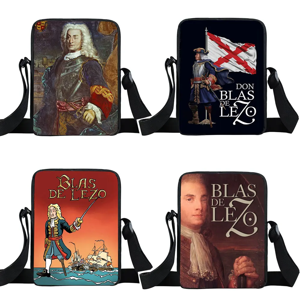 

Legendary Hero Blas De Lezo Print crossbody bag for travel canvas shoulder bags for men phone purse holder messenger bag bookbag