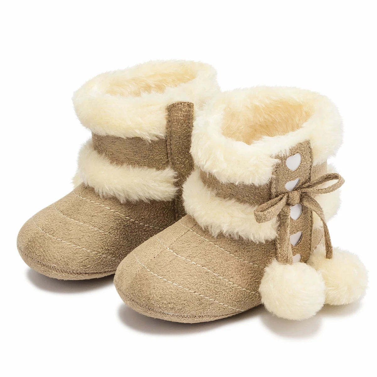 Kidsun Winter Snow Baby Boots Warm Fluff Indoor Baby Shoes Cottton Soft Rubber Sole Toddler First Walkers Boot Neonato