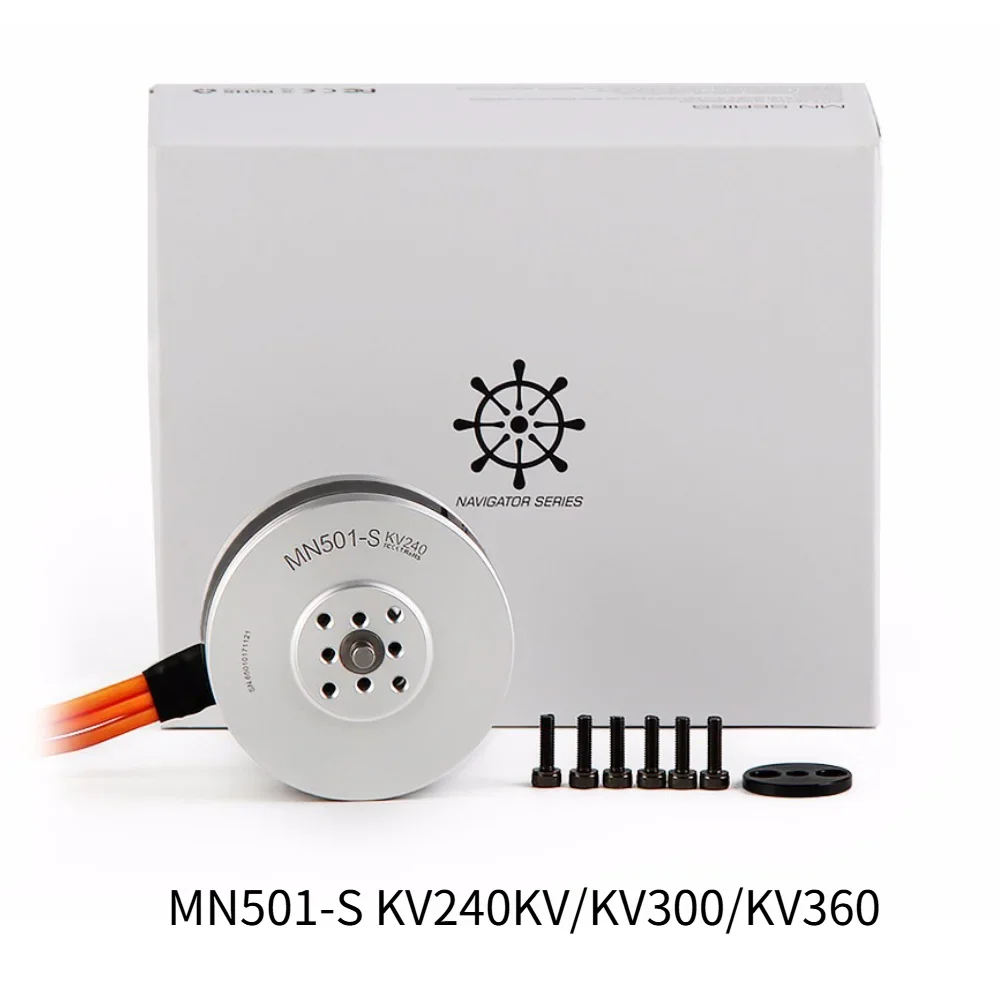 Vue de côté du moteur Brushless Navigator MN501-S avec son dissipateur thermique.