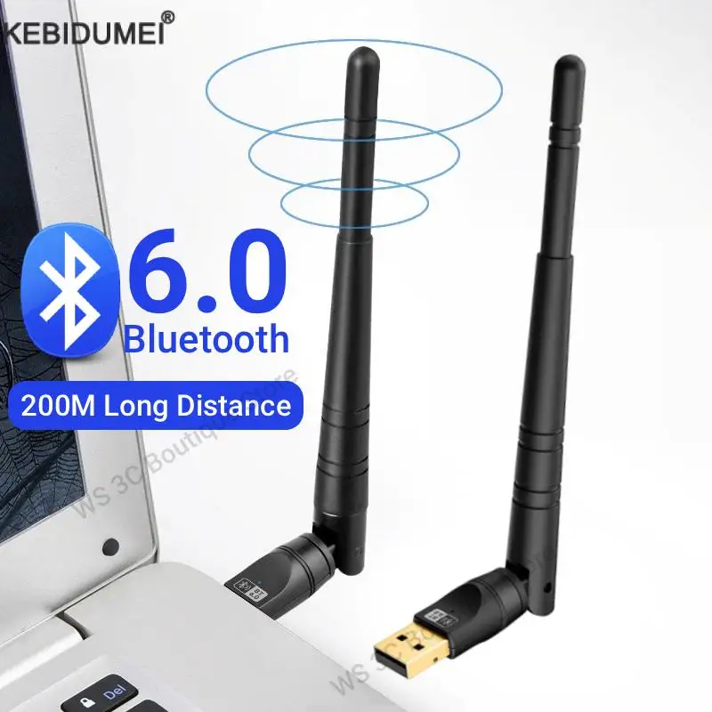 KEBIDUMEI USB بلوتوث 6.0 محول دونغل 200 متر طويلة المدى محول للكمبيوتر المحمول مكبر الصوت اللاسلكي استقبال الصوت الارسال