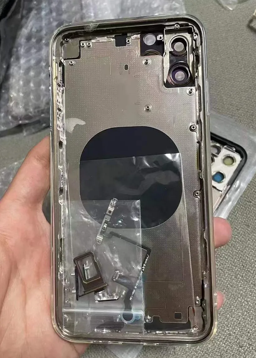 For iPhone X To 14 Pro High Quality Back Cover With Middle frame Chassis  Battery Case housing Replace x like 14pro x to 13 Pro