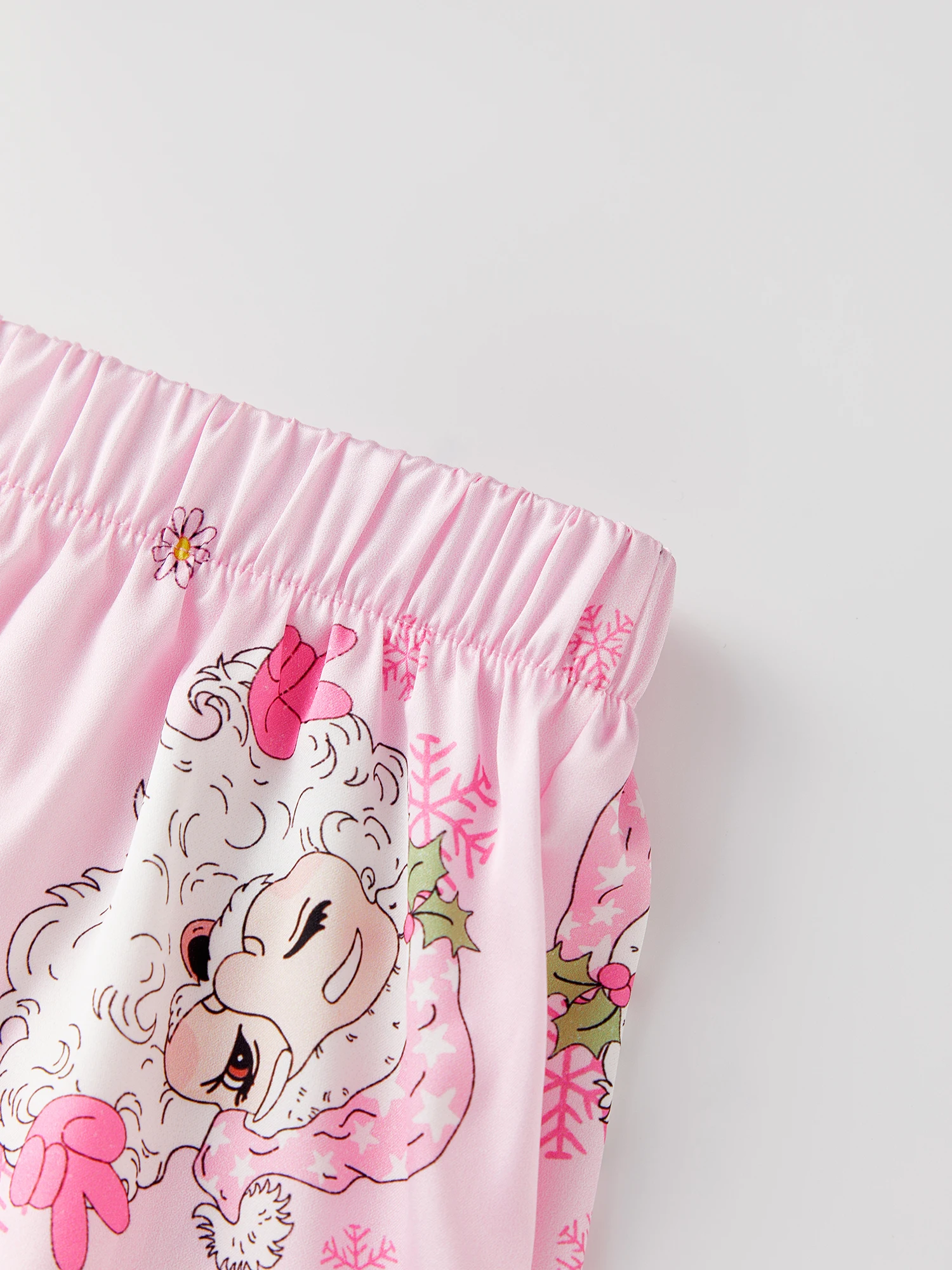 Daddy and Me Matching Christmas Pajama Set Reindeer Print Cozy Trim Long Sleeve Tops and Pants Family Sleepwear Outfit for the