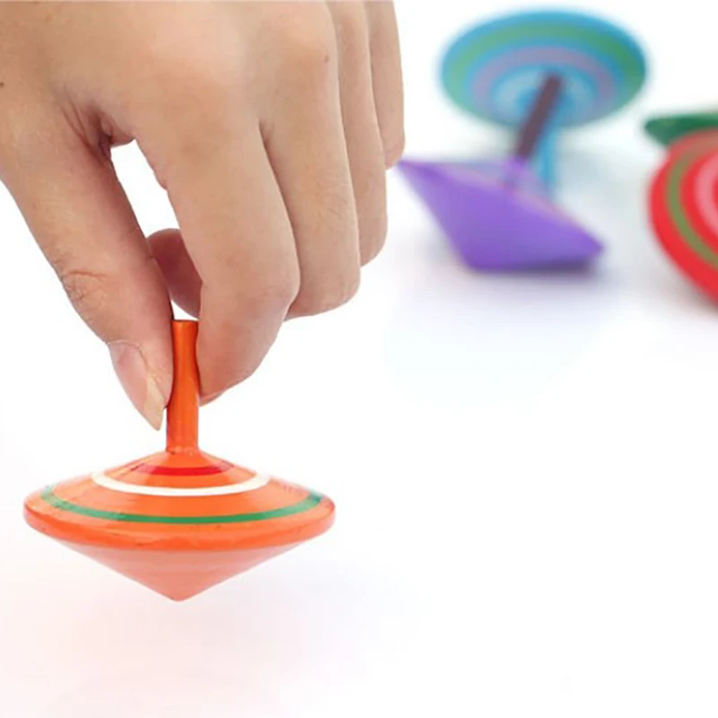 

New Hot Wooden Colorful Finger Spinning Gyro Gift Small Toys Children A Variety Of Colours Fun Gyro Toy Gift