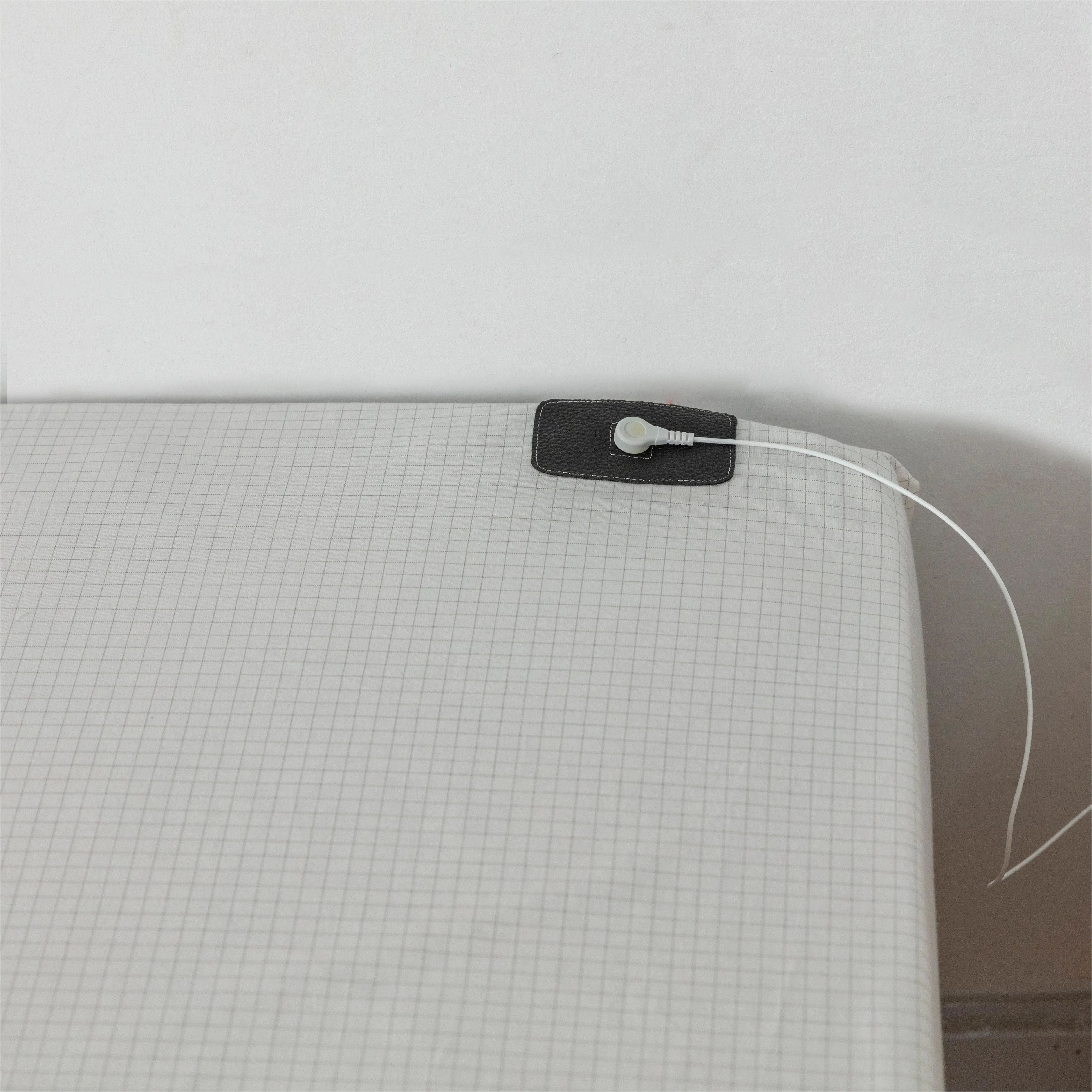 Earthing ESD 10% Silver Organic Cotton Healthy Fitted Sheet for All Size Bed, with a 4.5m Local Grounding Cable 4